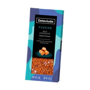 Шоколад Delaviuda млечен шоколад със солен карамел 120 г