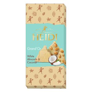 Бял шоколад Heidi с цели карамелизирани бадеми и кокос 100 г