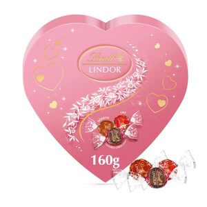 Шоколадови бонбони Lindt Lindor ягода и сметана сърце 160 г