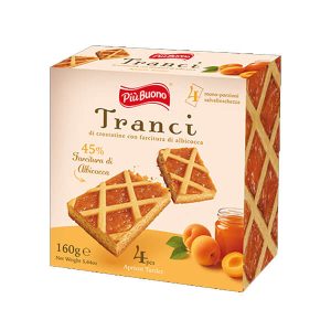 Тарт Piu Buono Tranci с крем от кайсия 4 х 40 г